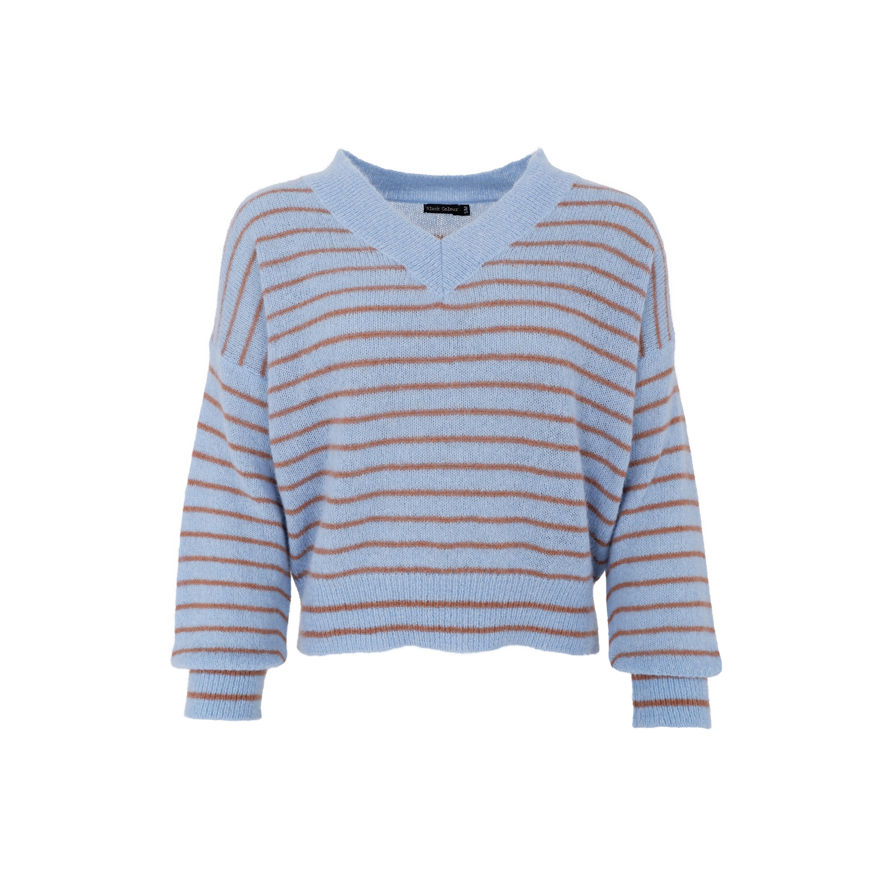 BCDELL STRIPED V-NECK JUMPER