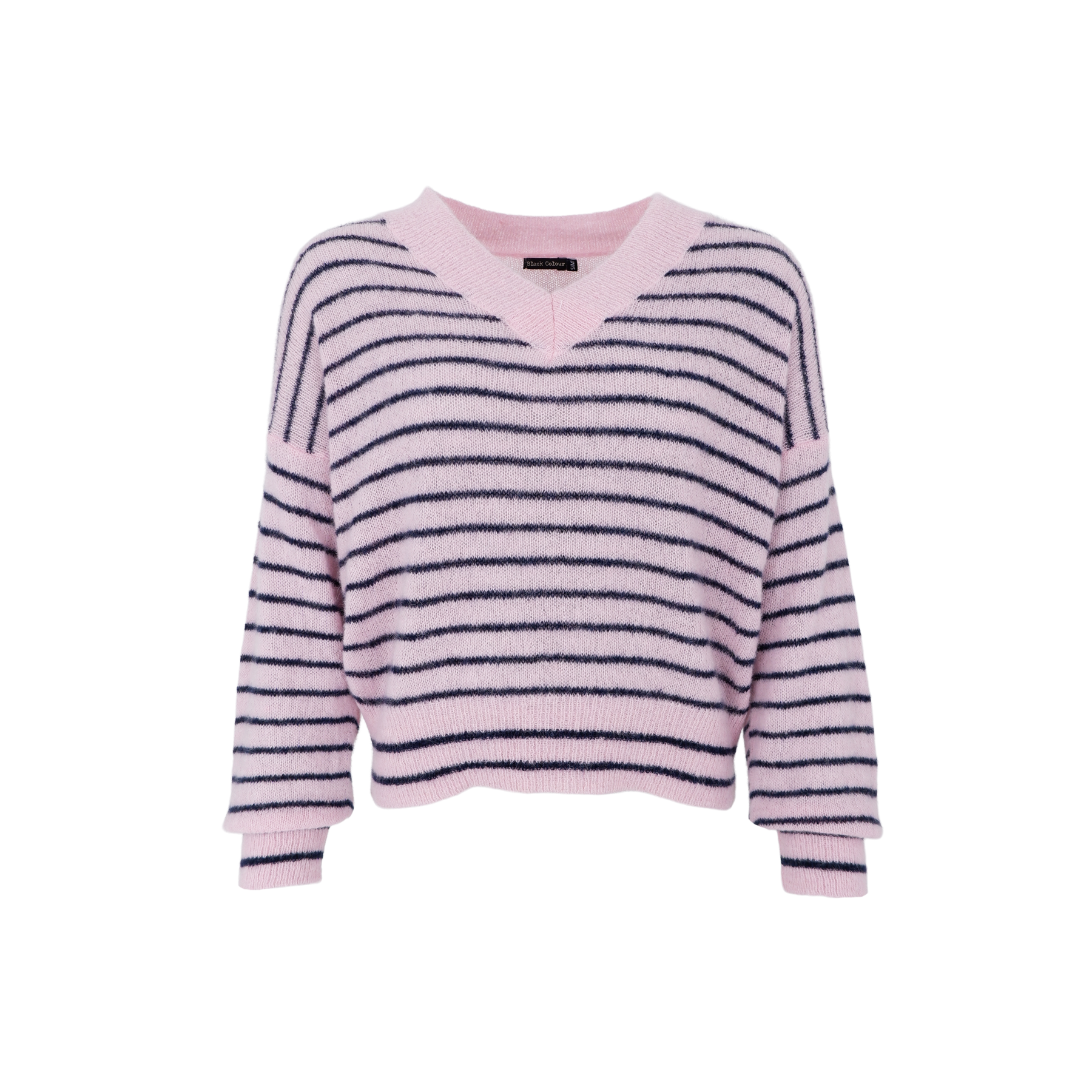 BCDELL STRIPED V-NECK JUMPER