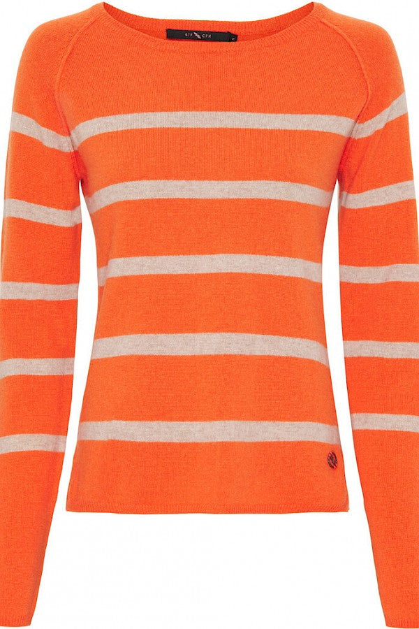 Cashmere pullover with stripes