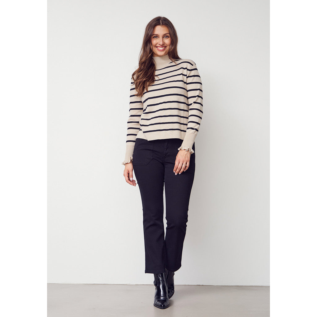 Como Twill Flare Pant svart