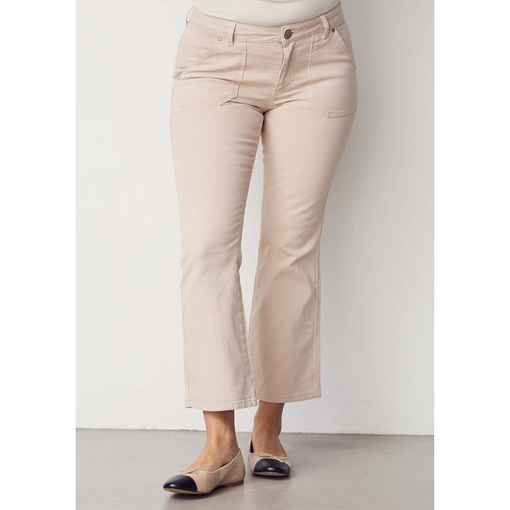 Como Twill Flare Pant dark sand