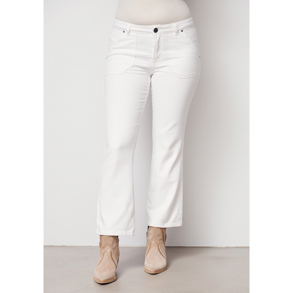 Como Twill Flare Pant hvítar