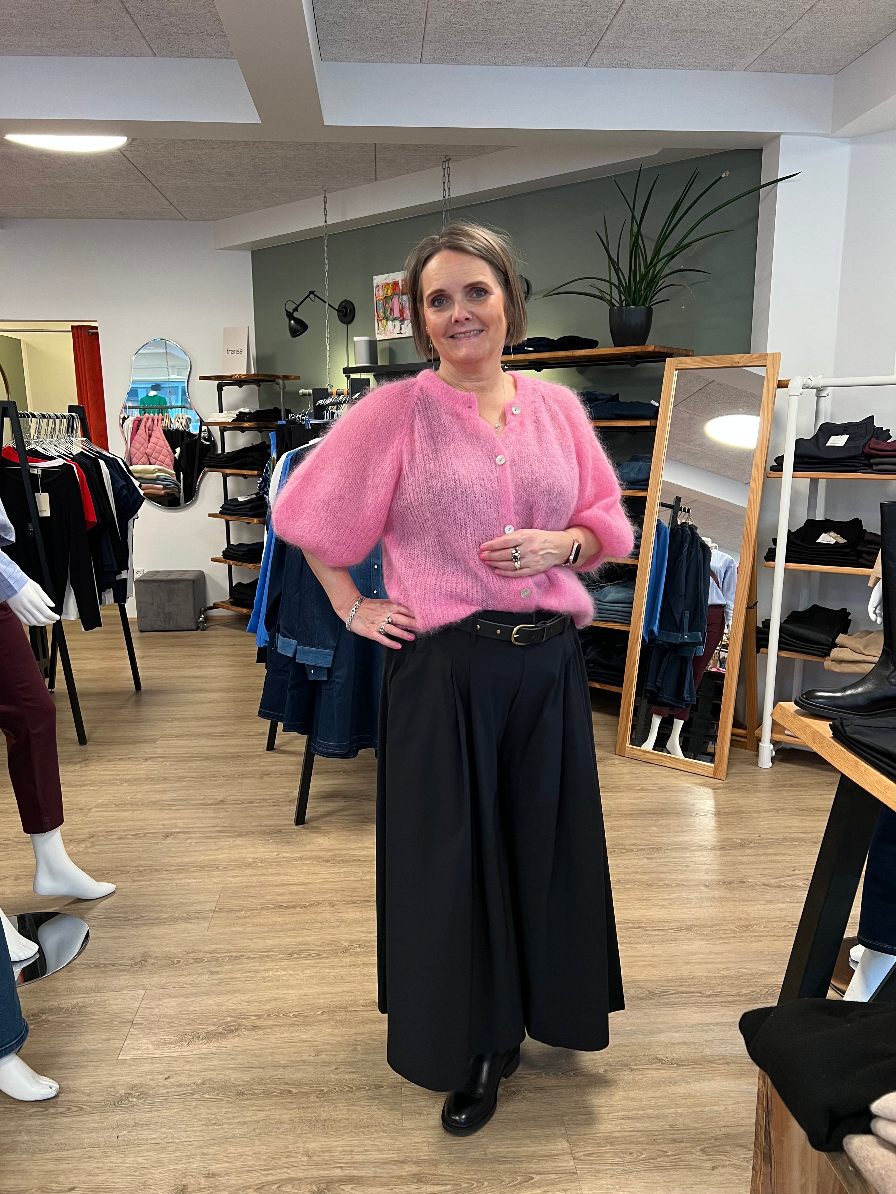 BCBJOERK PATENT KNIT CARDIGAN