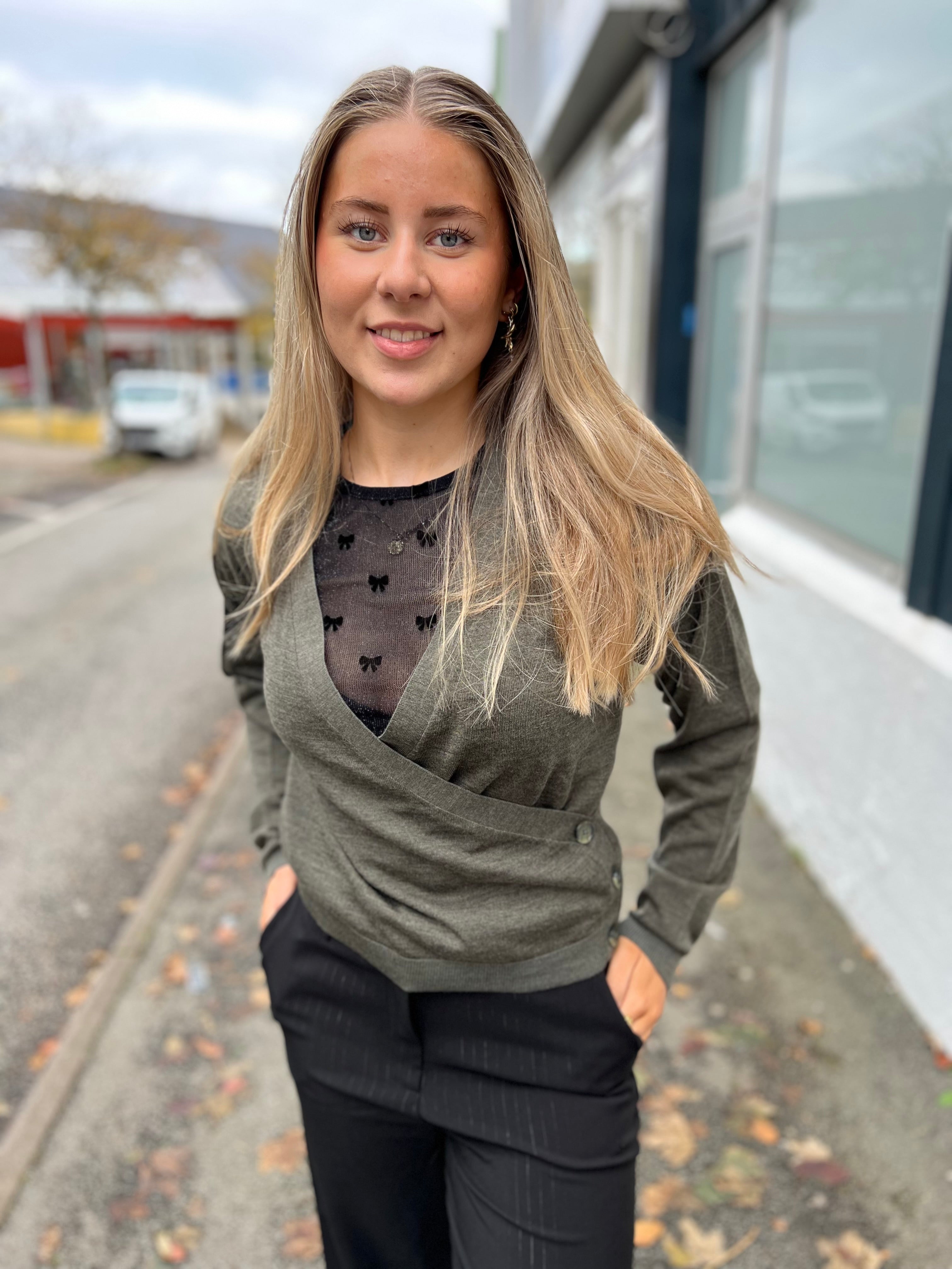 ESJill Knit Wrap Top