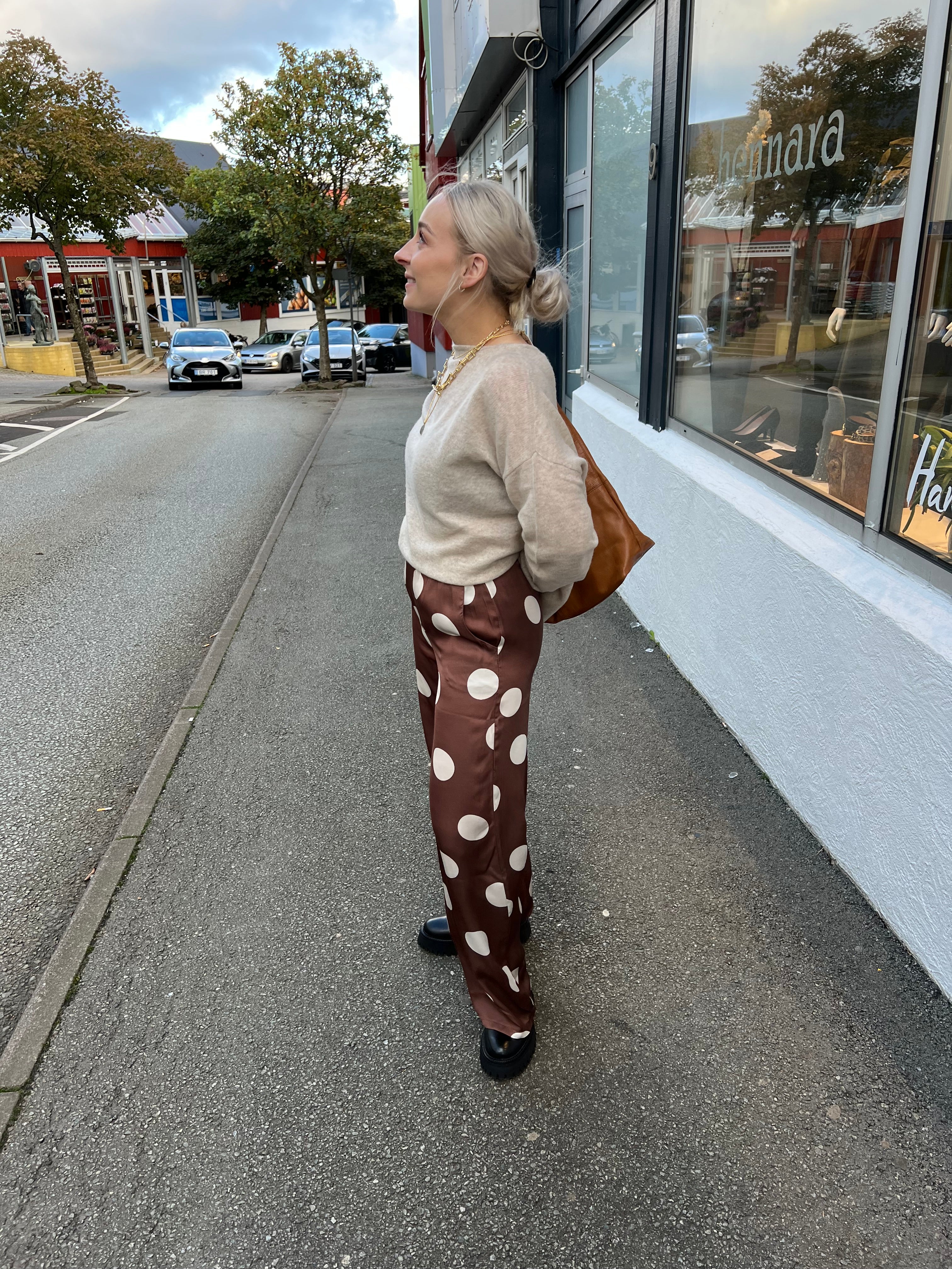 Oversized Pure Cashmere Blouse sand