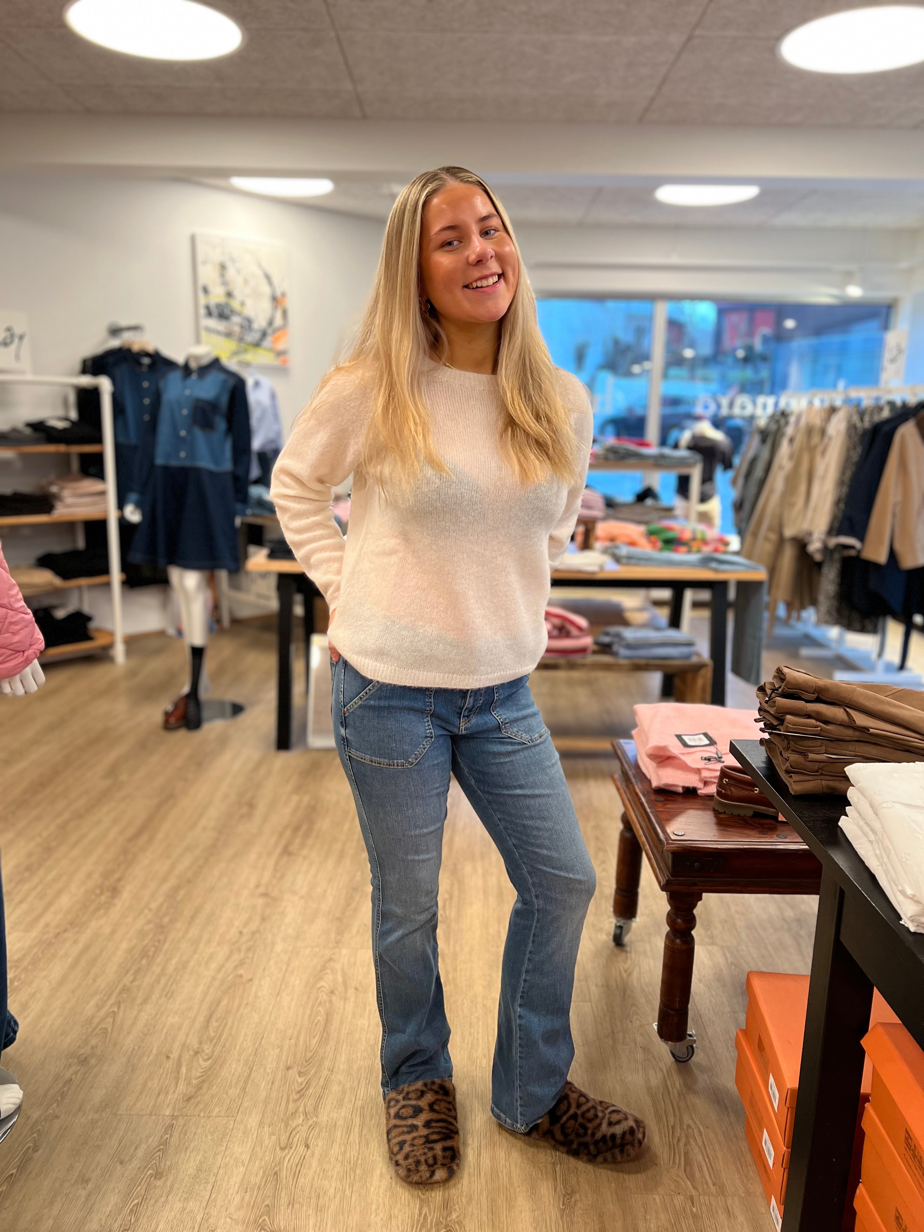 Como Long Flare Jeans mid denim