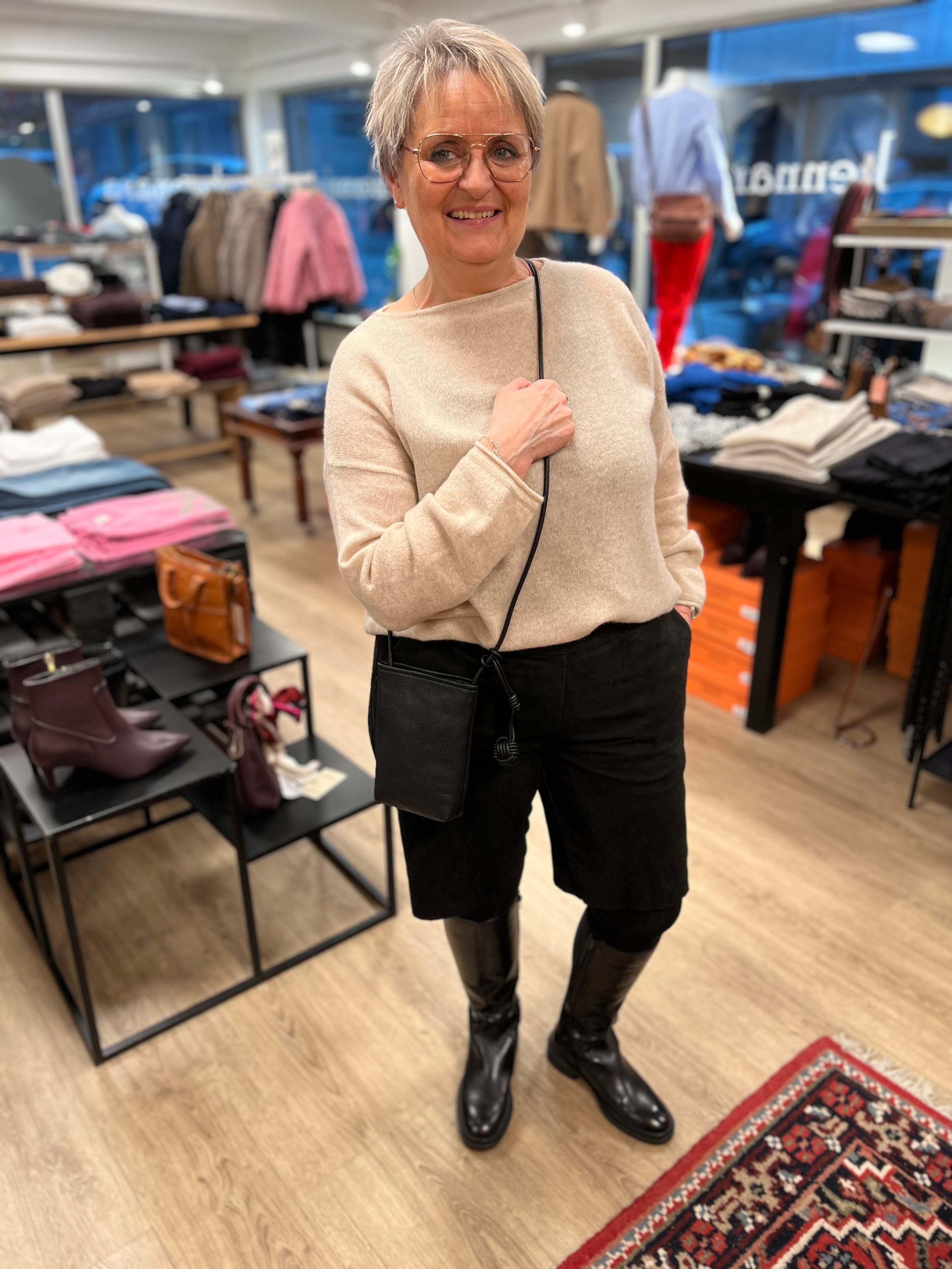 Oversized Pure Cashmere Blouse sand