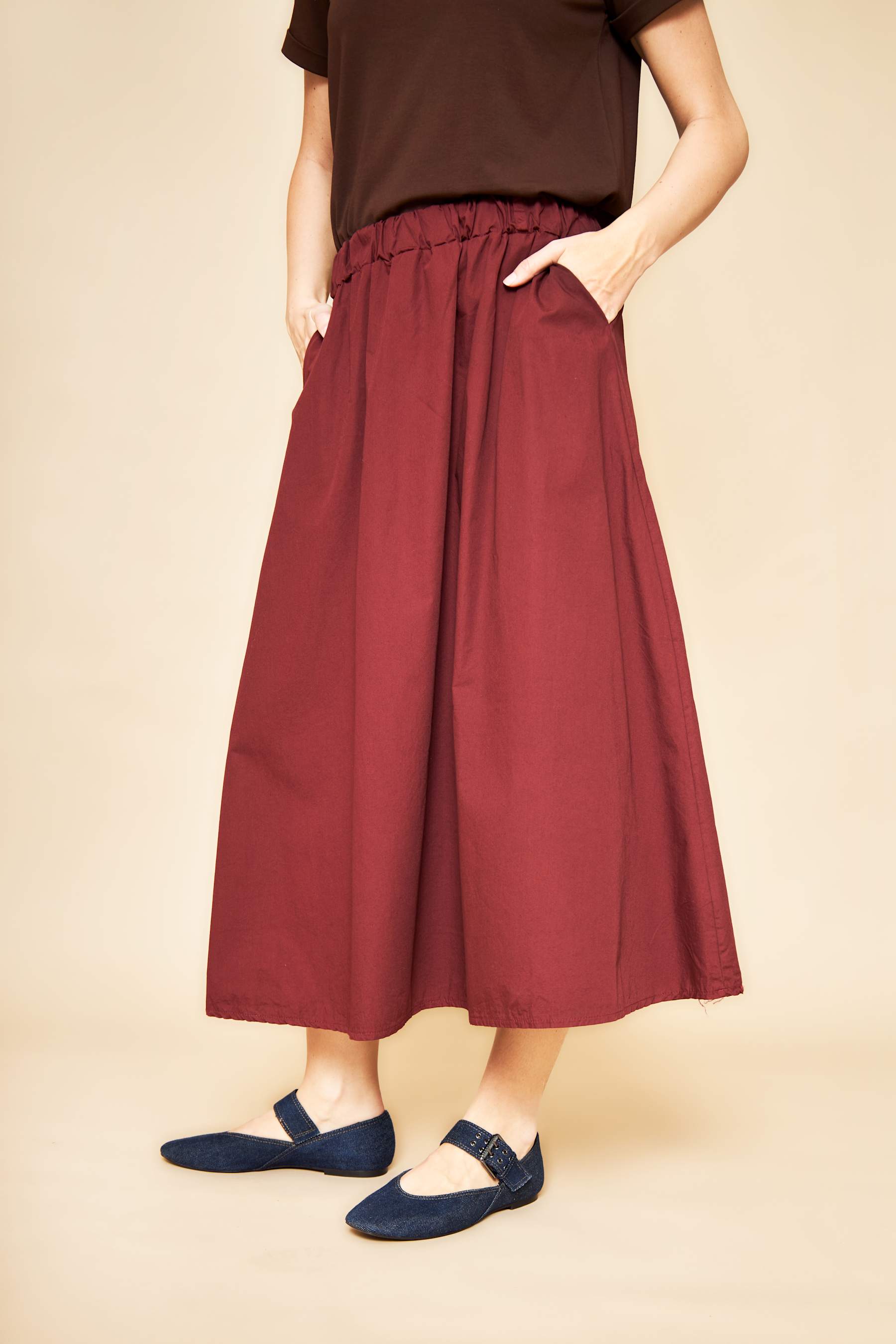 BCABBIE SKIRT vínreytt