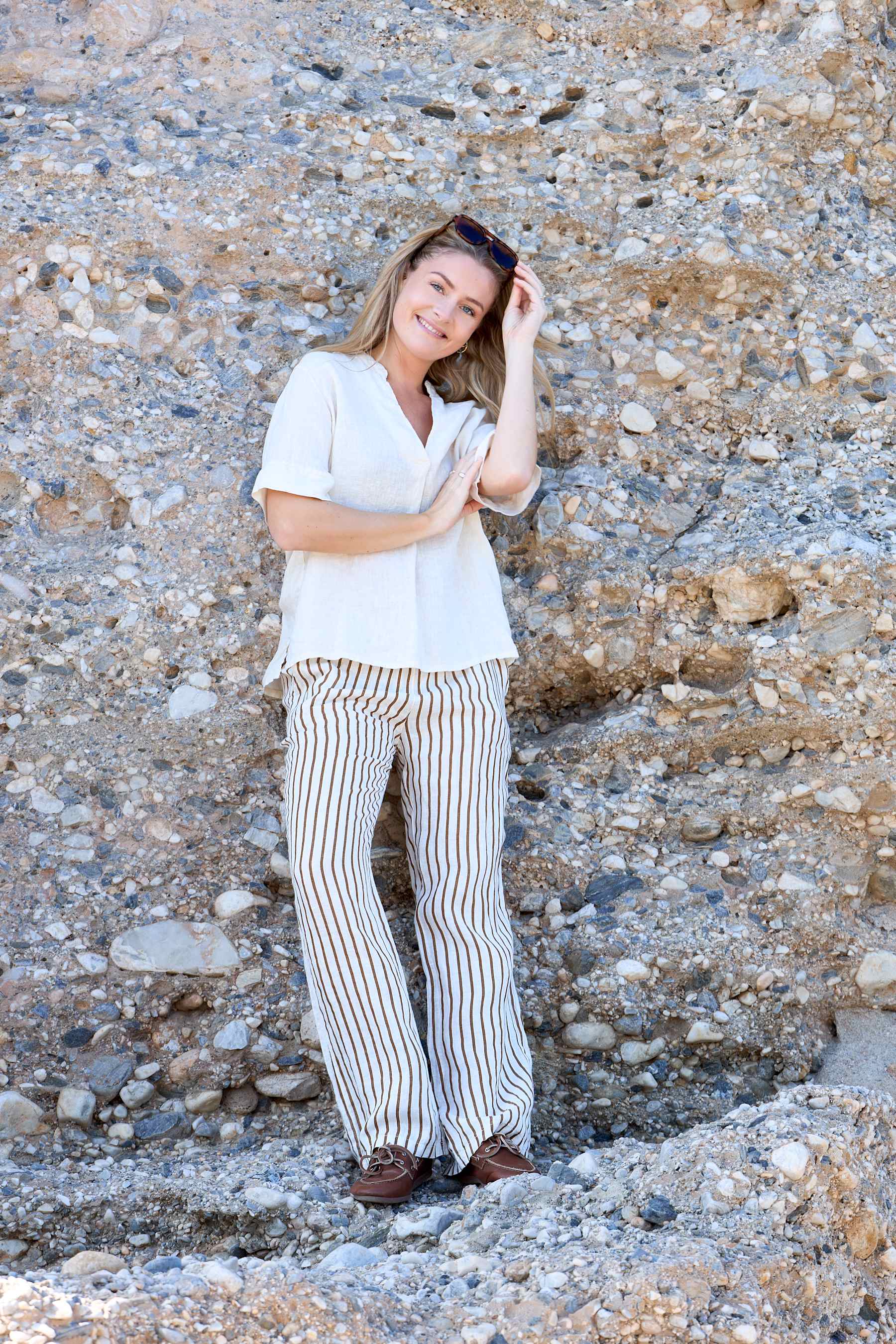 BCMELINA WIDE LINEN PANT
