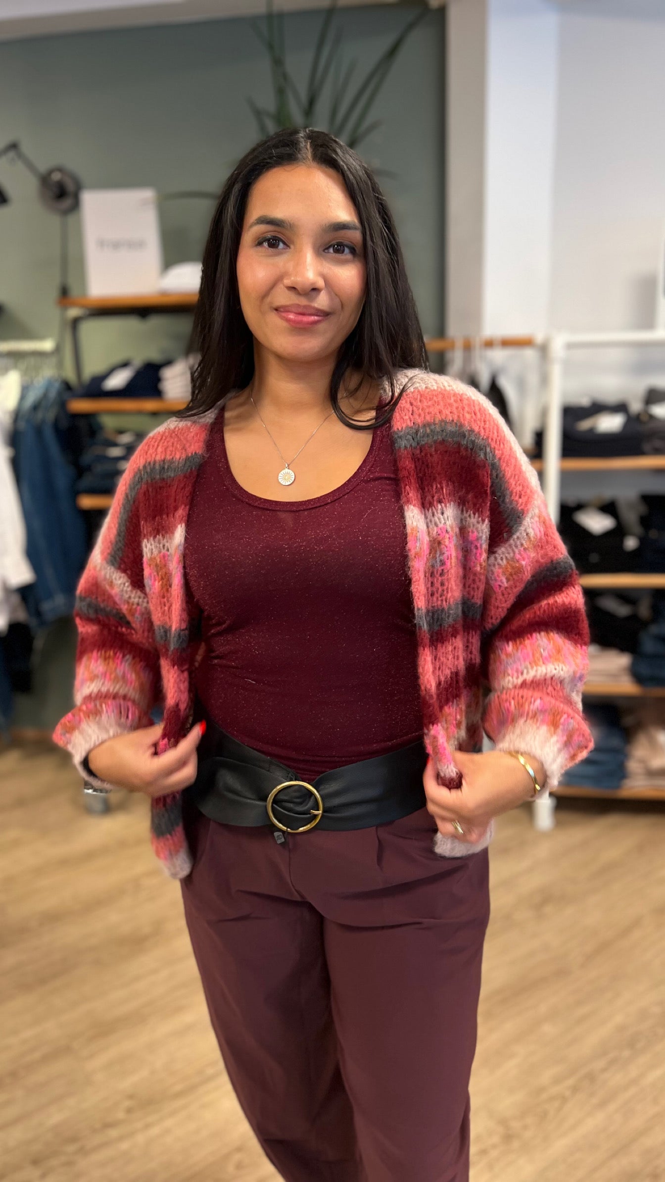 BCFONTANA MULTI STRIPED CARDIGAN