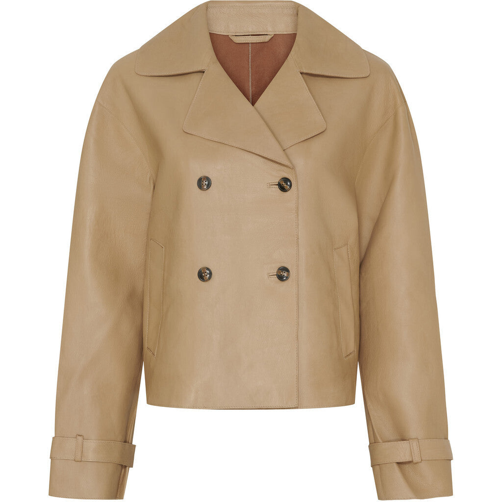 Short Leather Trenchcoat 100273