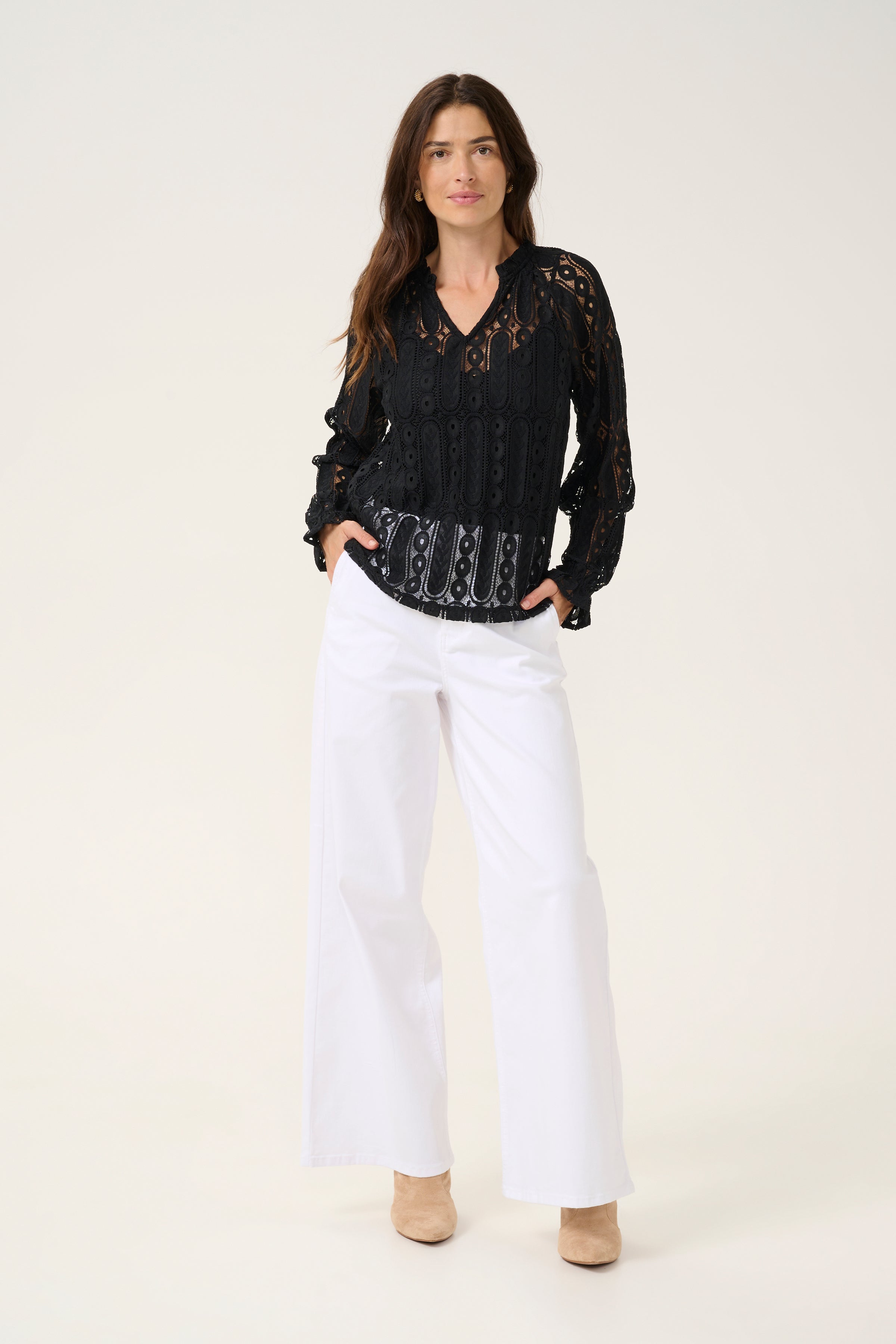 CRTully V-Neck Lace Blouse