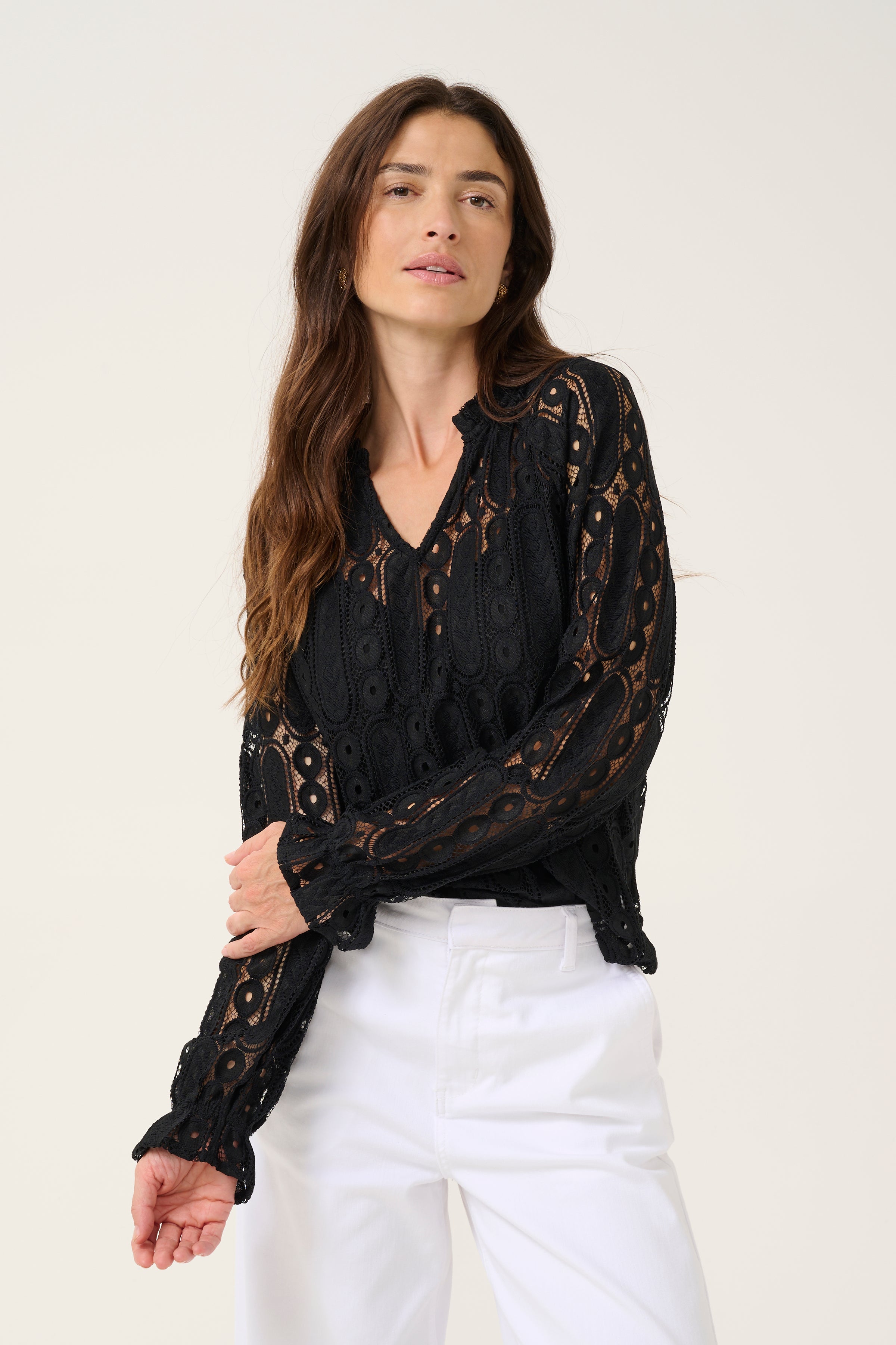 CRTully V-Neck Lace Blouse