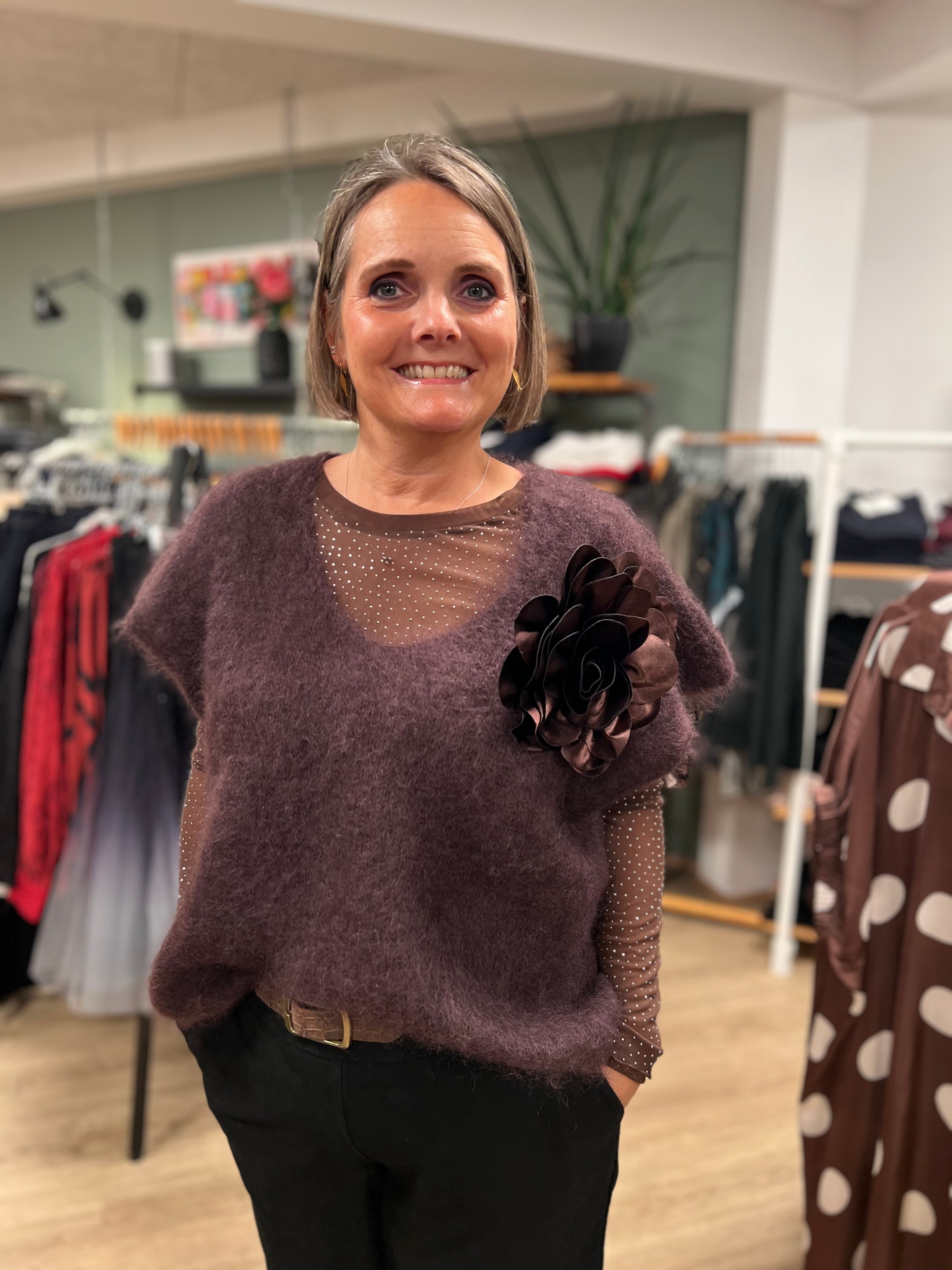 BCSAGE BIG FLOWER 2-IN-1 BROOCH