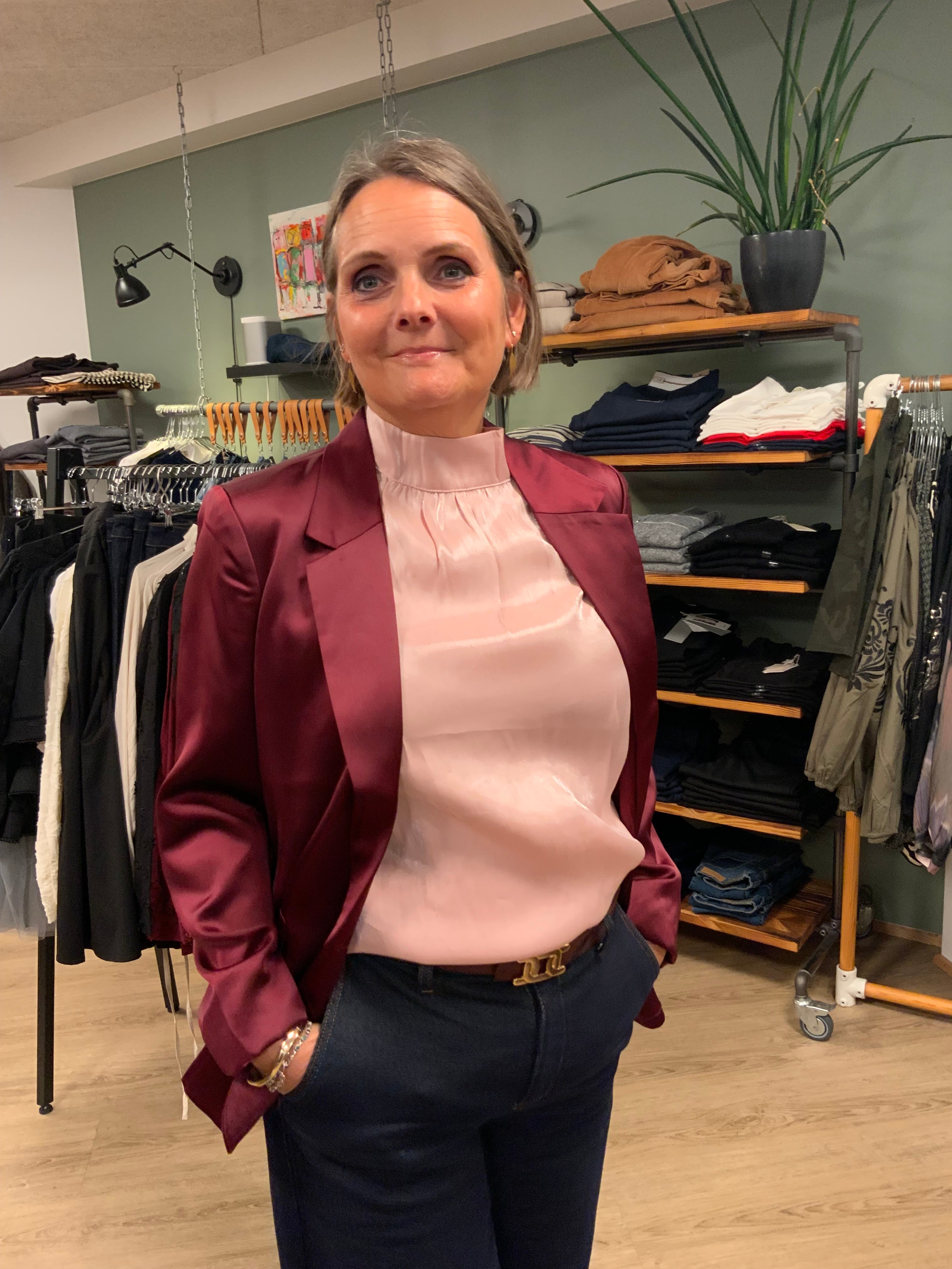 CRCocamia Sateen Blazer vínreyður