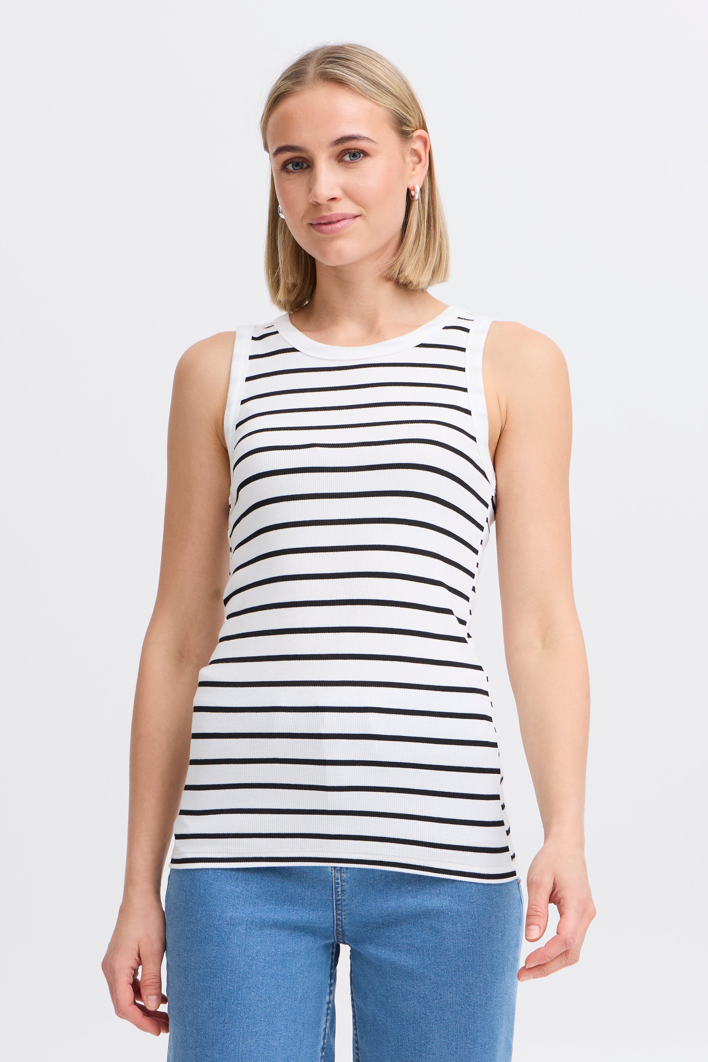 FRHIZAMOND STRIPE TOP 14 svartur