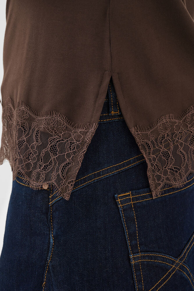 CRAlvaia Jersey Lace Top