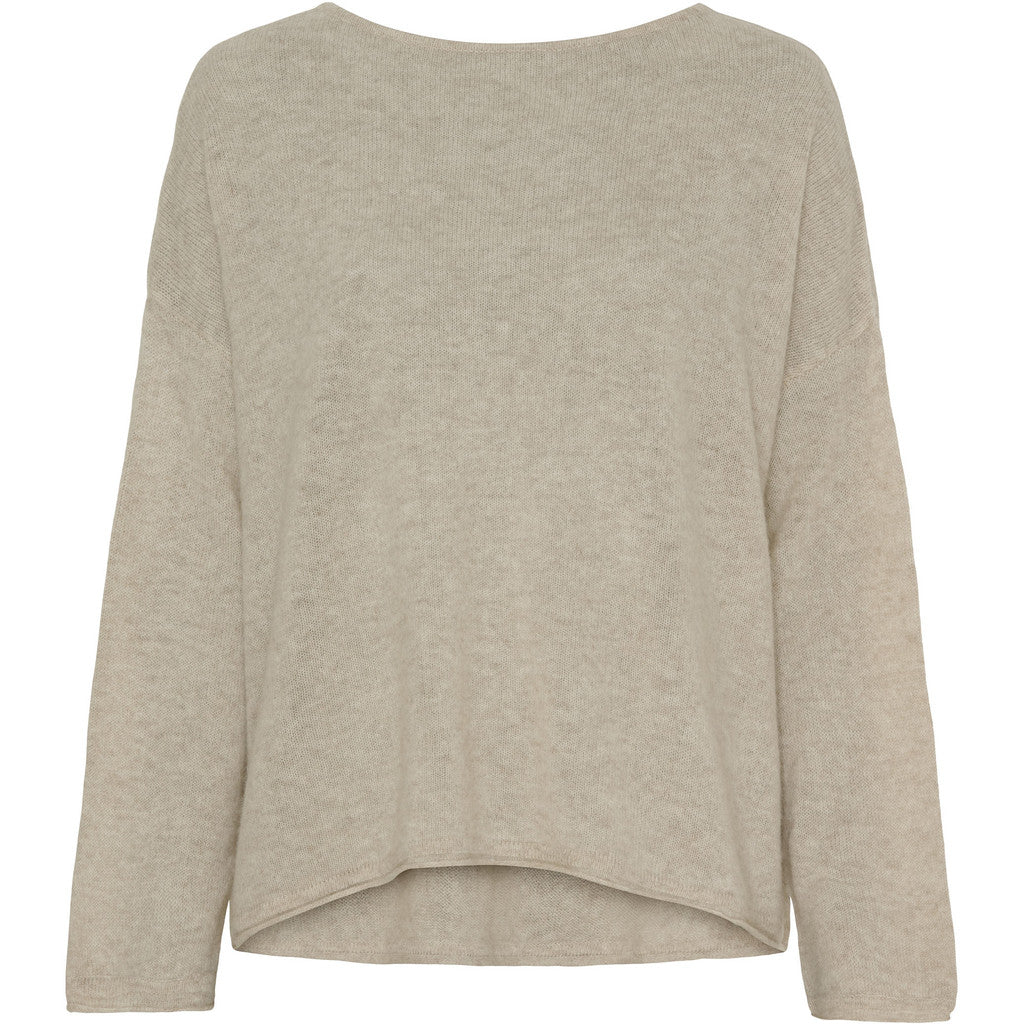 Oversized Pure Cashmere Blouse sand