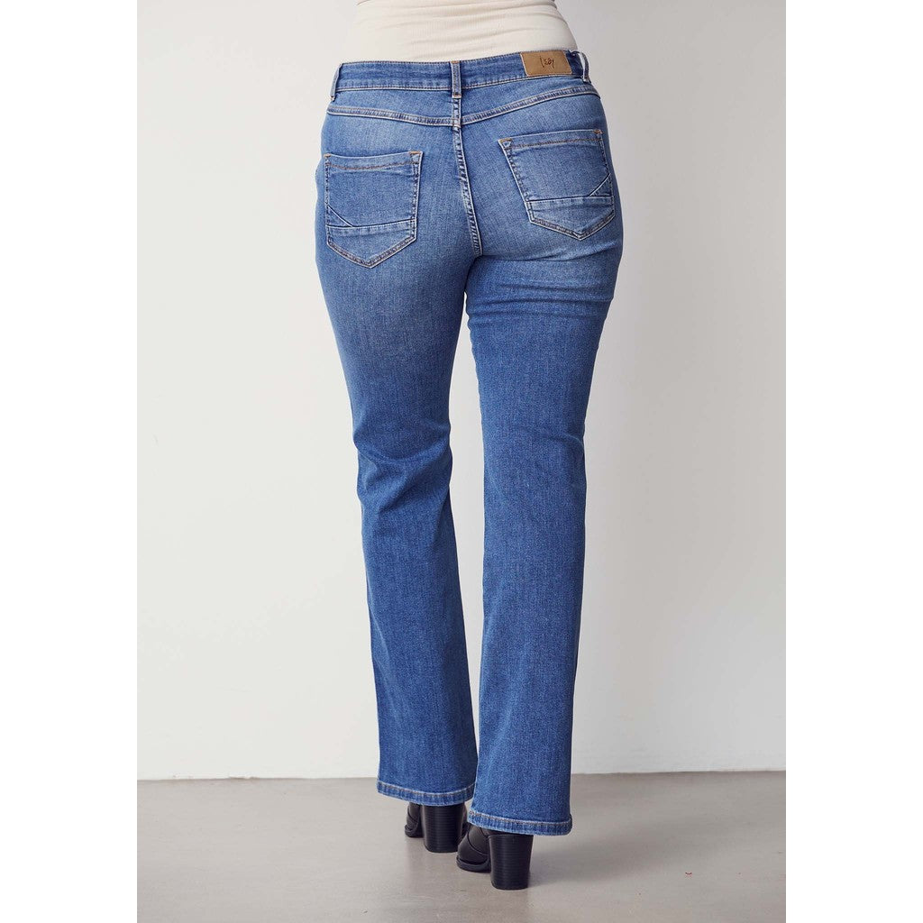 Como Long Flare Jeans mid denim