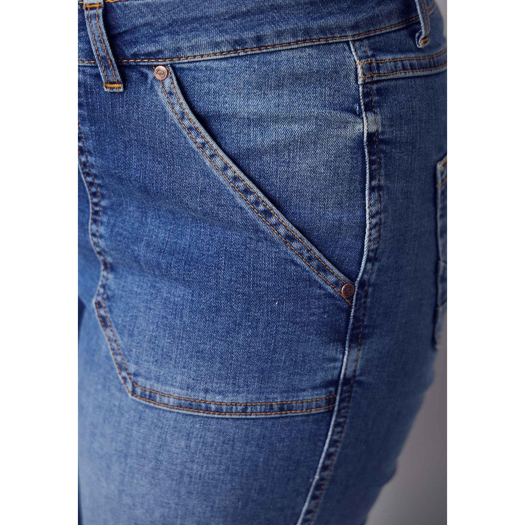 Como Long Flare Jeans mid denim