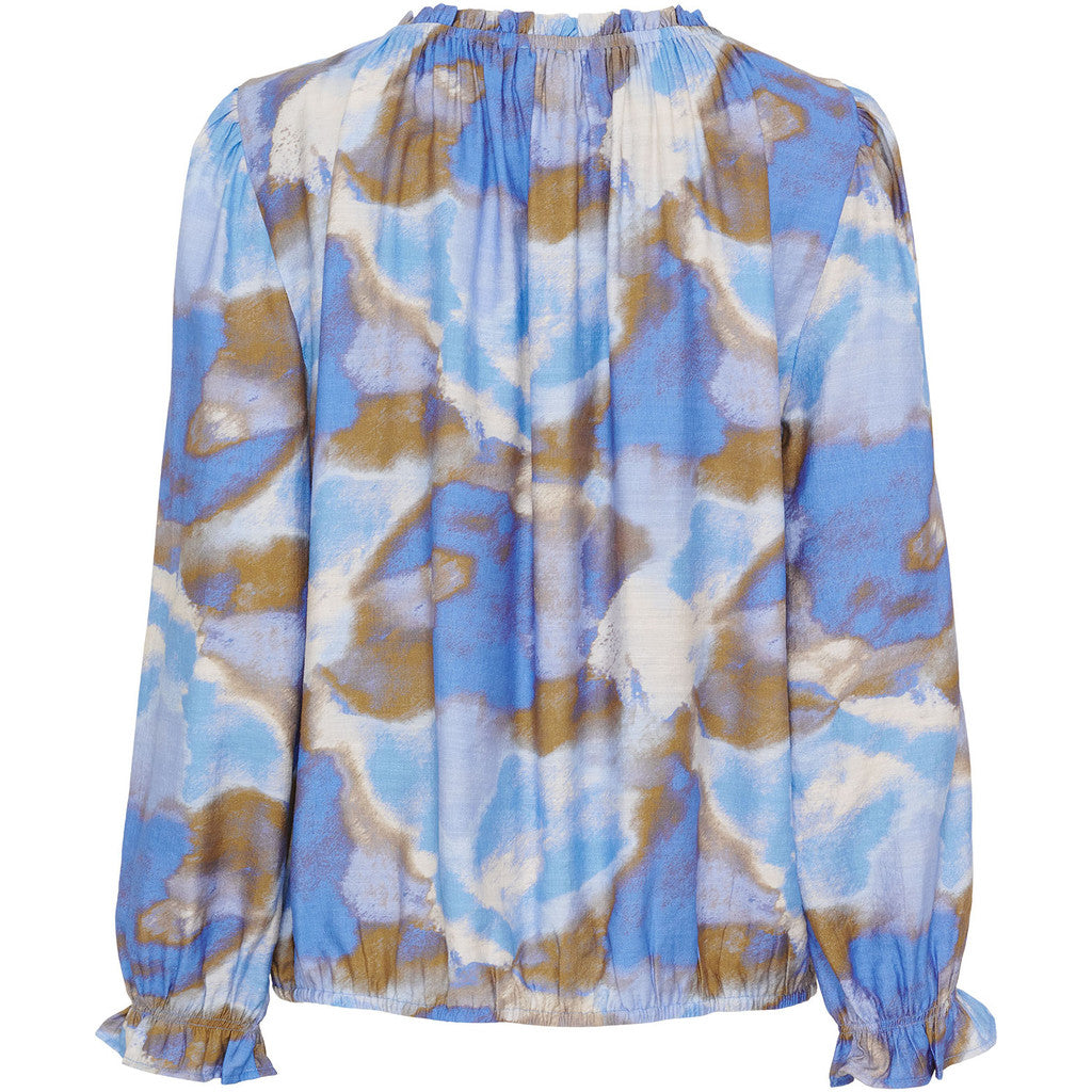 Tanna Printed Blouse blá