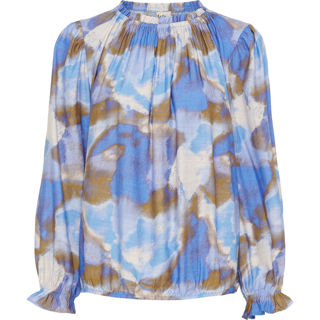 Tanna Printed Blouse blá