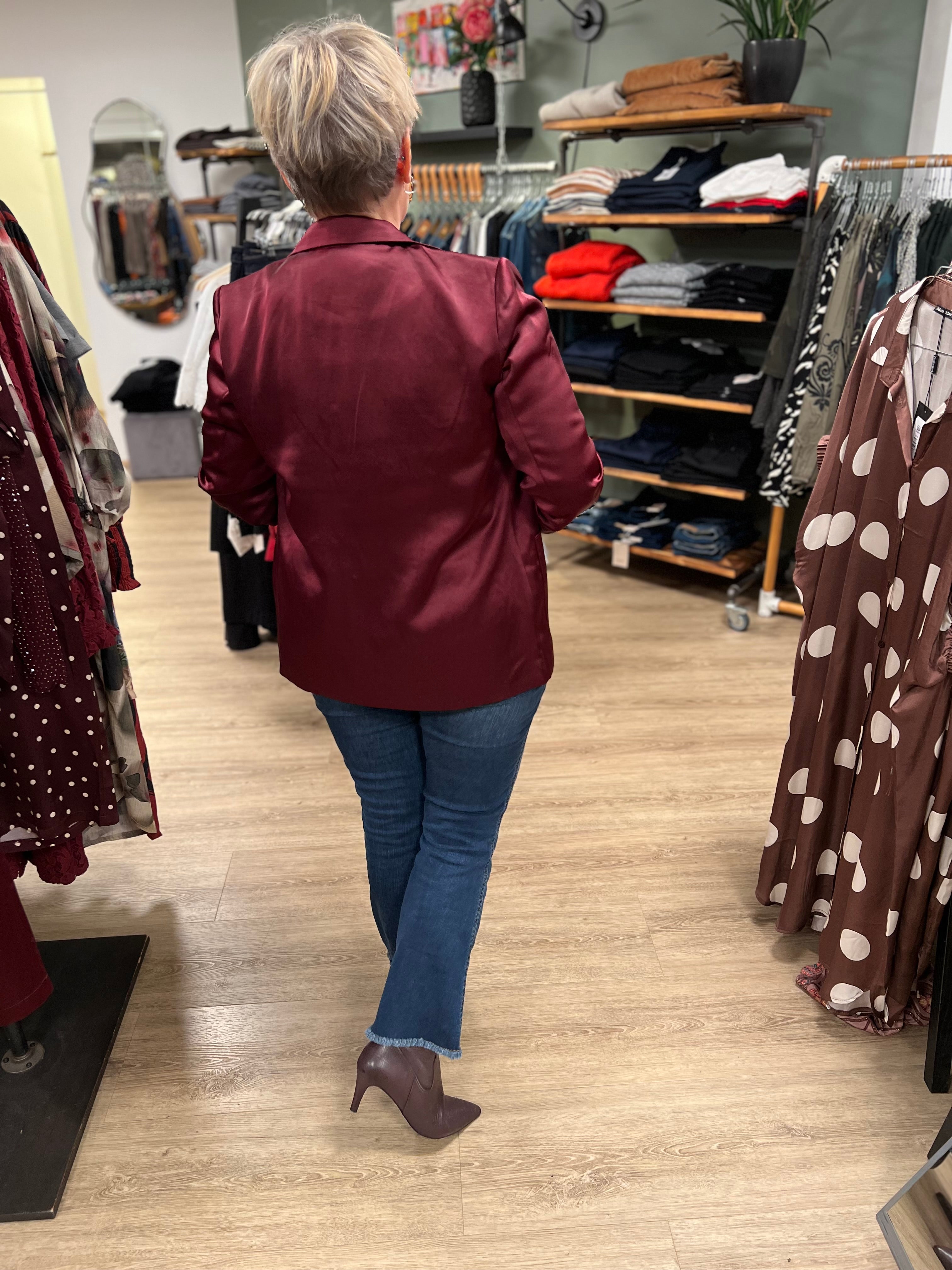 CRCocamia Sateen Blazer vínreyður