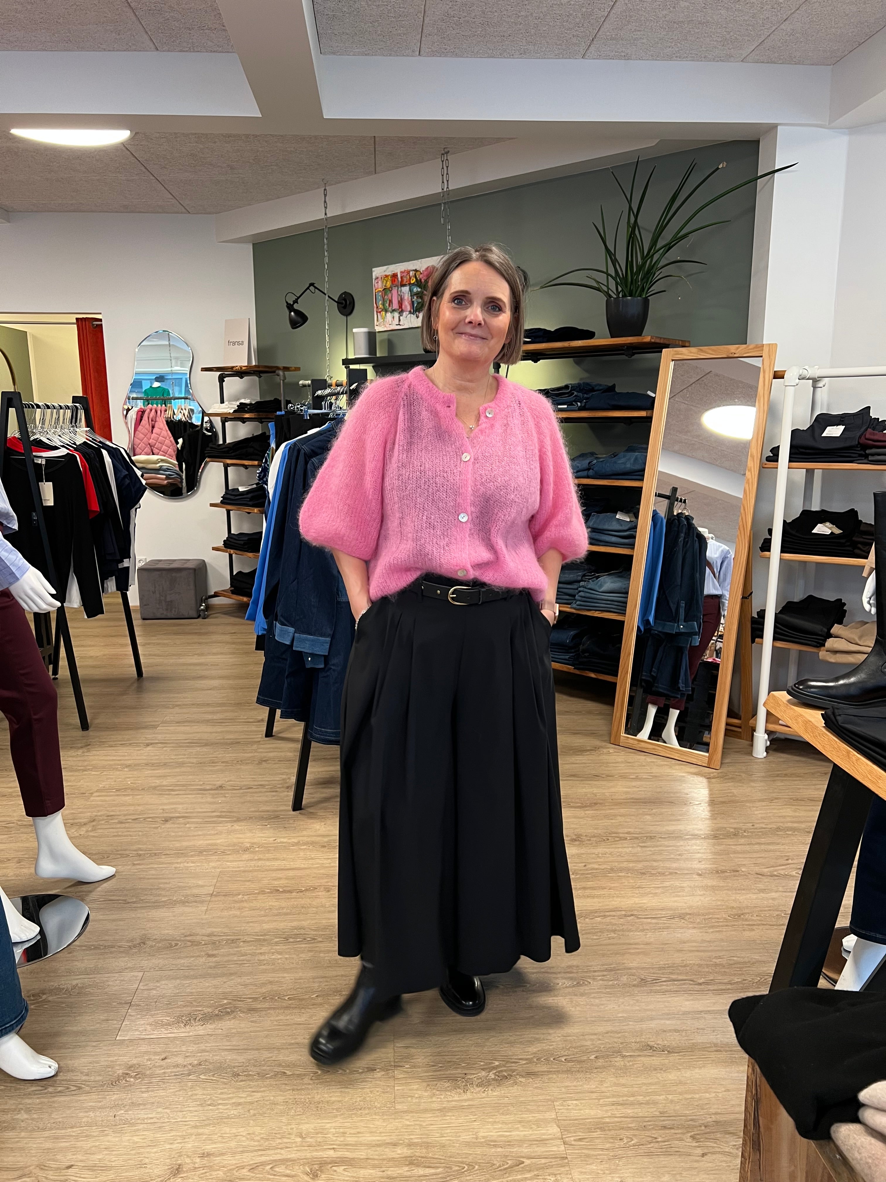 BCBJOERK PATENT KNIT CARDIGAN