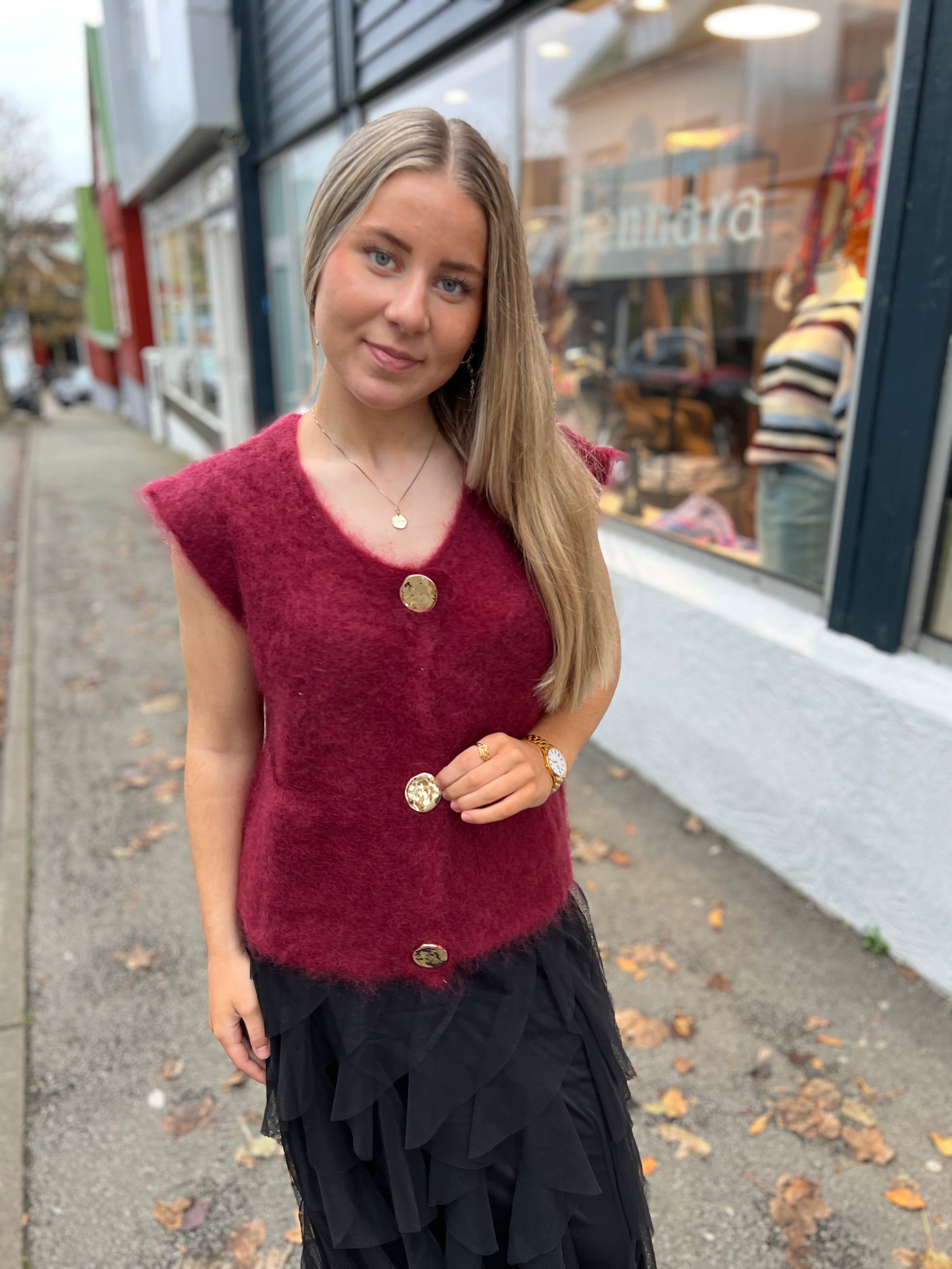 BCBJOERK KNITTED BUTTON VEST