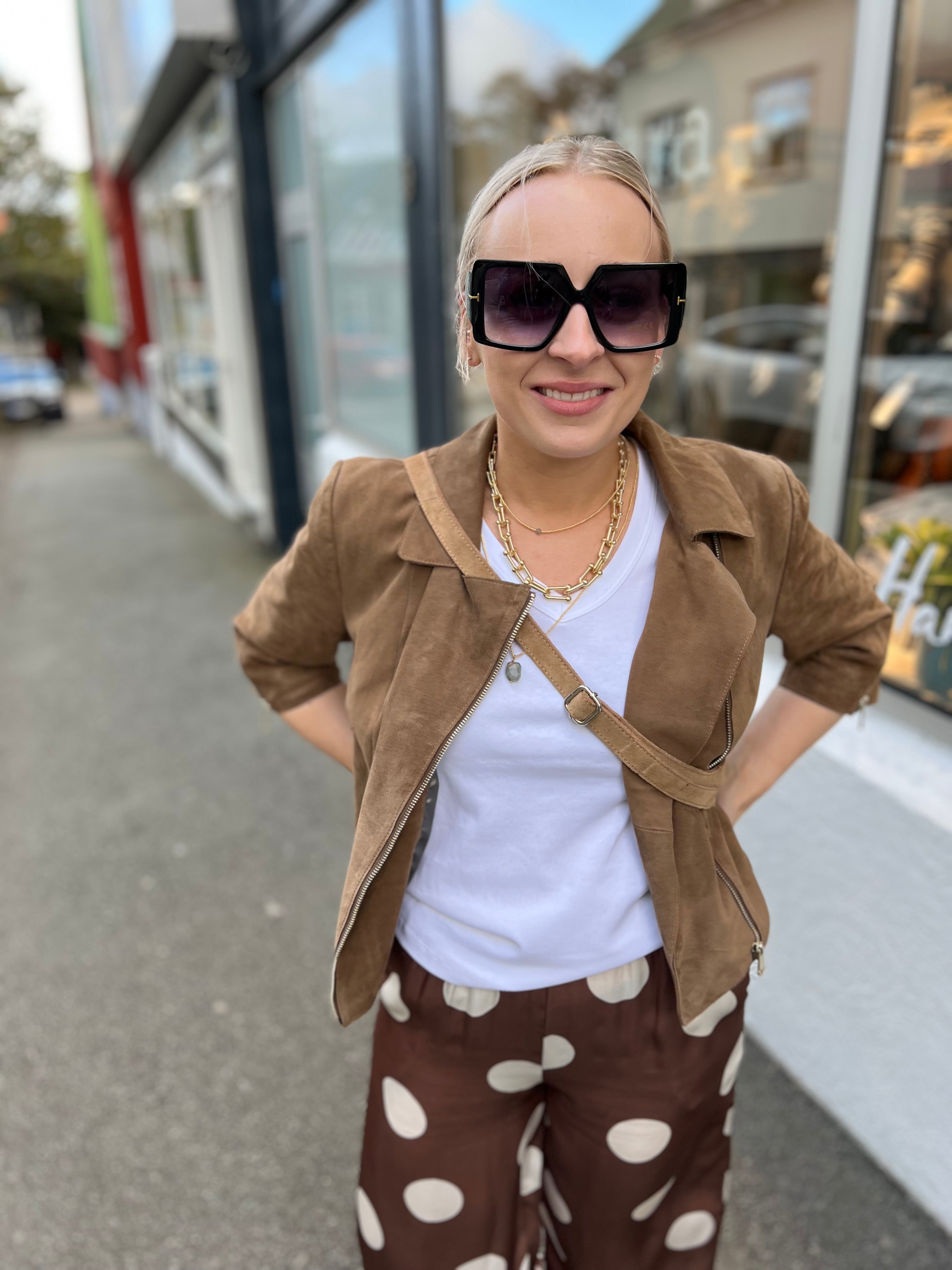 Cropped Suede Jacket