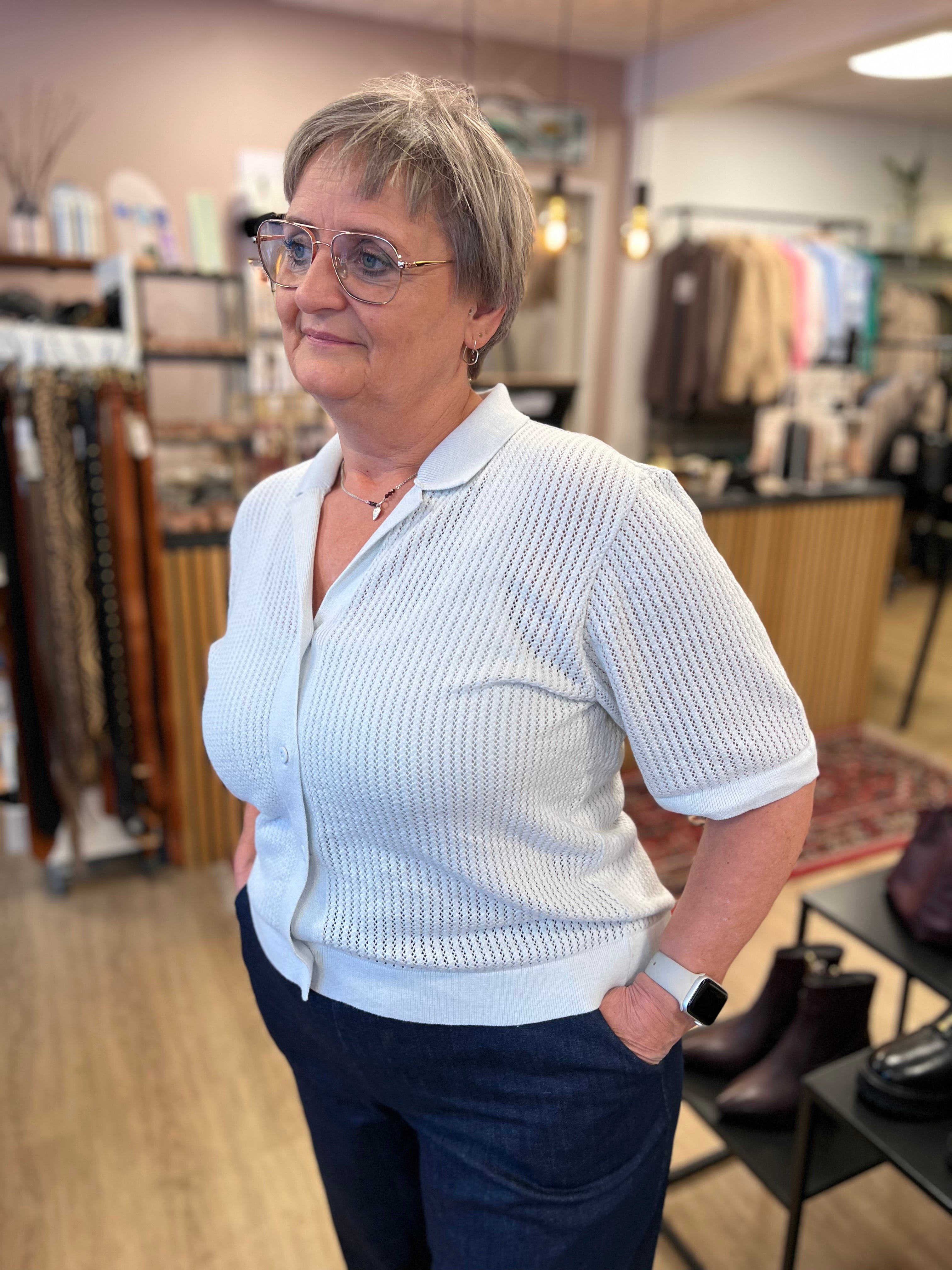 ESNola SS Knit Cardigan GOTS