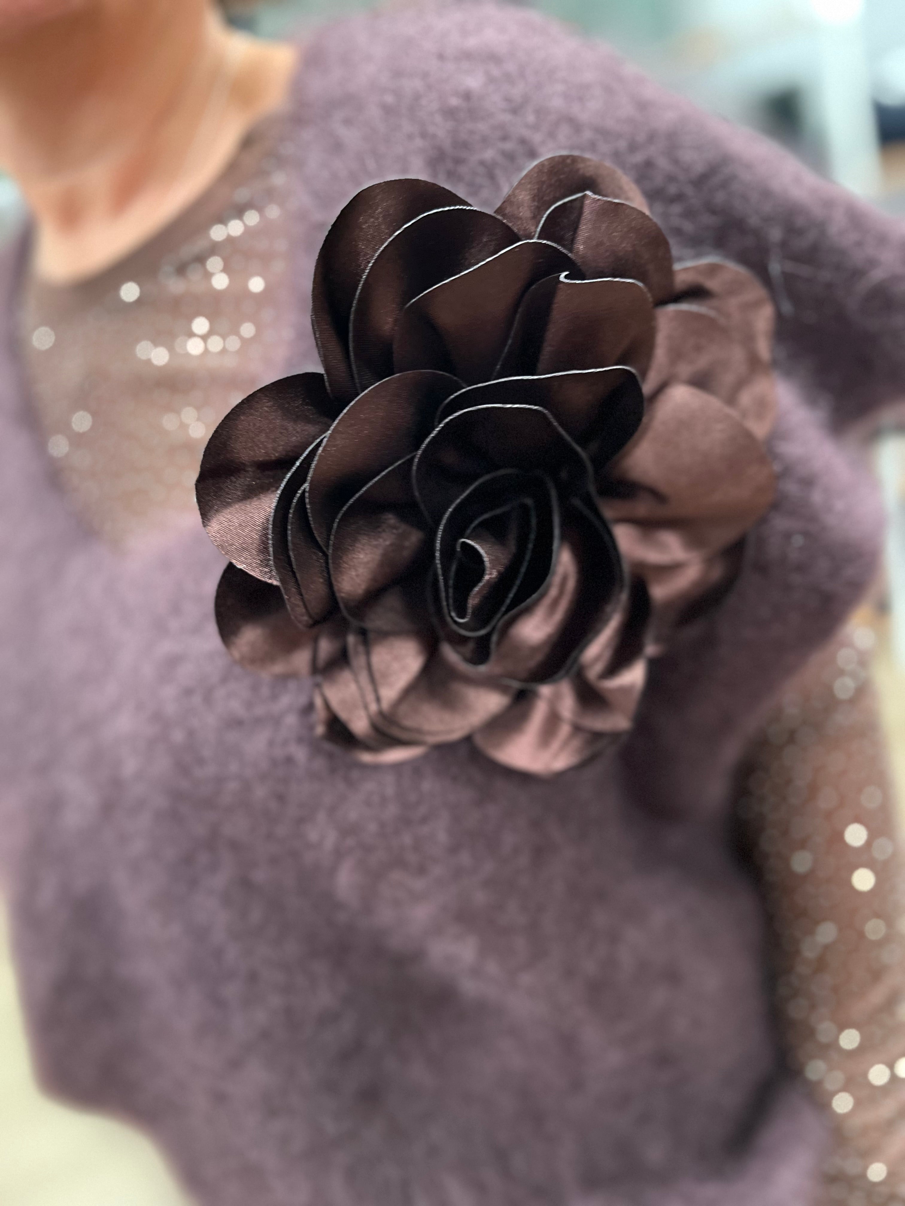 BCSAGE BIG FLOWER 2-IN-1 BROOCH