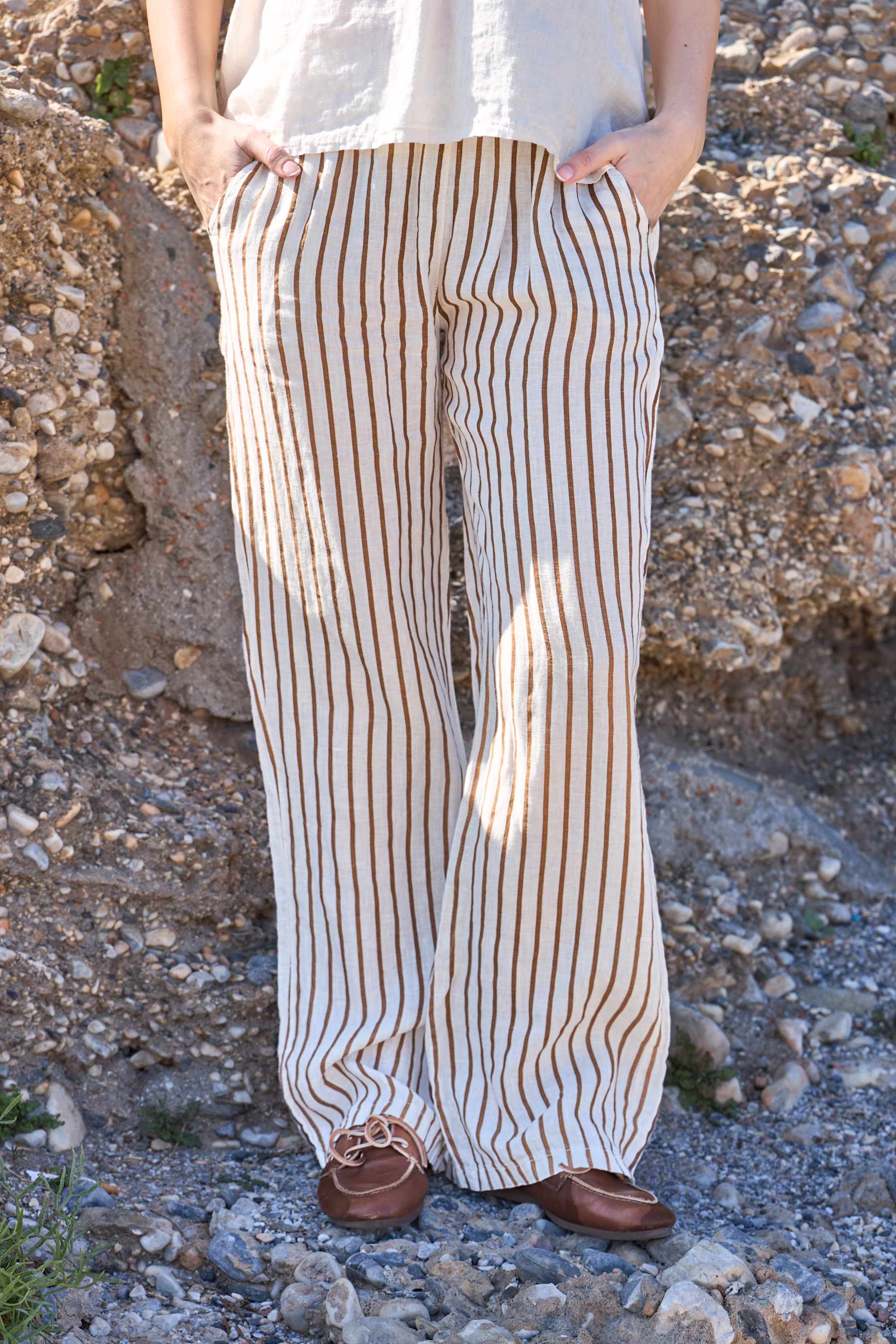 BCMELINA WIDE LINEN PANT
