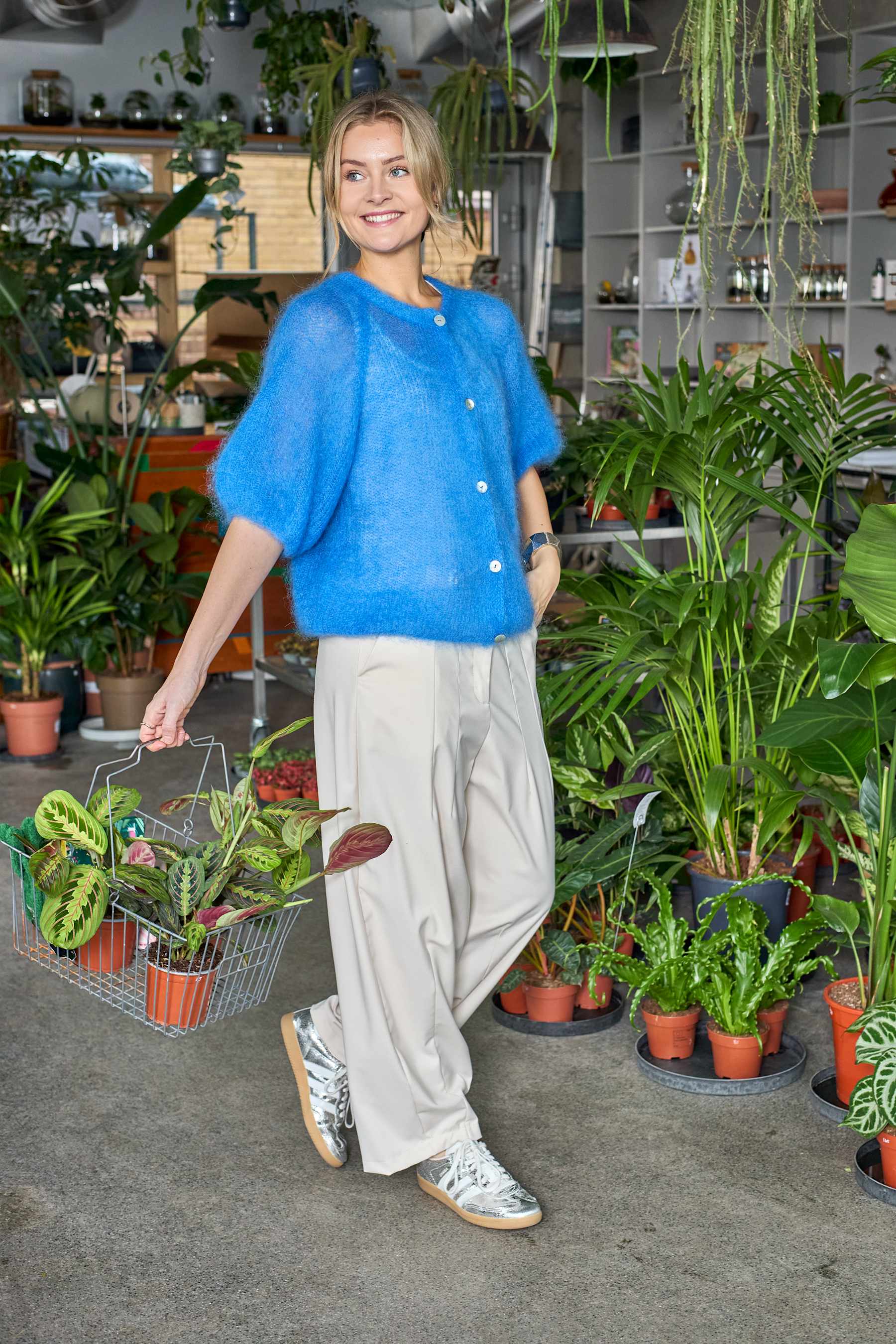 BCBJOERK PATENT KNIT CARDIGAN
